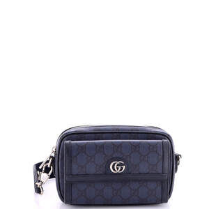 Gucci Mini Ophidia Front Pocket Camera Bag GG Coated Canvas